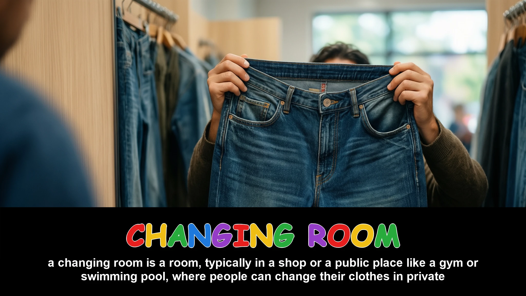 English Illustration for changing room